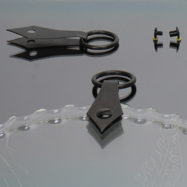 Hanger Diamond Point Black Nickel 1/8 inch, pair