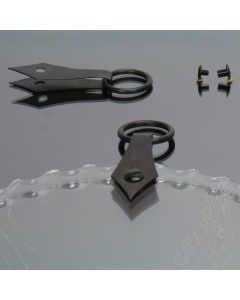 Hanger Diamond Point Black Nickel 1/4 inch, pair