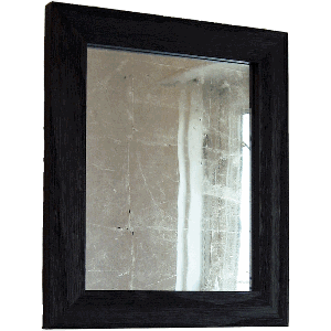 Silver Leaf mirror with black wood frame credit: Sarah King