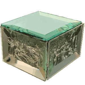 Silvered Beveled Glass Box